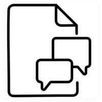 Feedback icon conceptin black line color vector