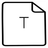 Document File icon conceptin black line color vector