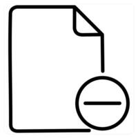 Remove icon concept in black line color vector