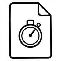 Performance icon conceptin black line color vector