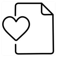 Favorite icon concept in black line color vector