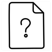 Question icon concept in black line color vector