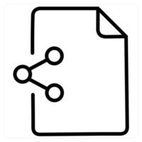 Share icon concept in black line color vector