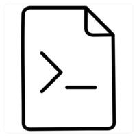 Coding icon concept in black line color vector