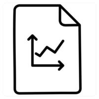 Graph icon concept in black line color vector