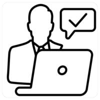 Online Banking and finance icon concept in black line color vector