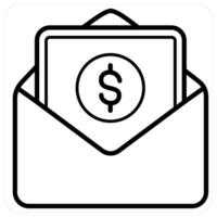 Banking and increment icon concept in black line color vector