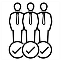 Accessibility And Users Icon Concept in black line color vector