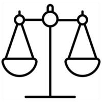 Balance Icon Concept in black line color vector