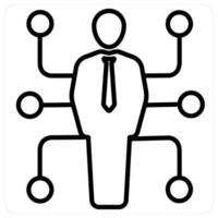 Potential icon concept in black line color vector
