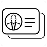 Human Database icon concept in black line color vector