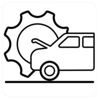 Car Service icon concept in black line color vector