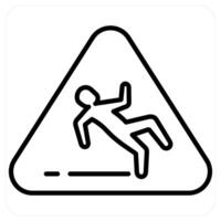 Accidental liabilty icon concept in black line color vector