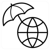 Cyber fraud icon concept in black line color vector