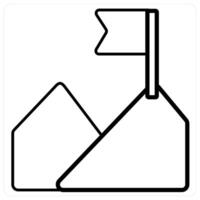 Vision icon concept in black line color vector