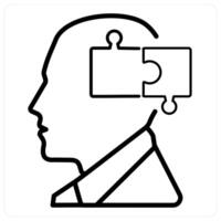 Solution icon concept in black line color vector