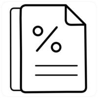 Promissory Note icon concept in black line color vector