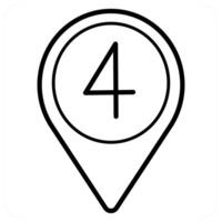 four icon concept in black line color vector