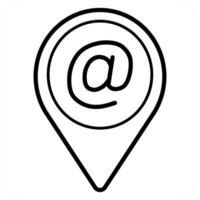 Email icon concept in black line color vector