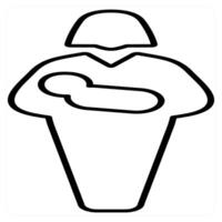 Postnatal icon concept in black line color vector