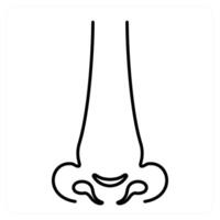 Rhinology icon concept in black line color vector