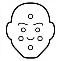 Dermatology icon concept in black line color vector