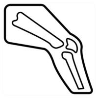Orthopedics icon concept in black line color vector