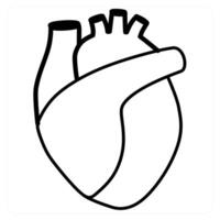 Cardiology icon concept in black line color vector