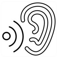 Otology icon concept in black line color vector