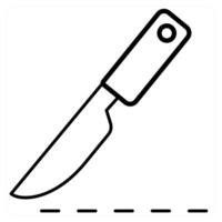 Surgery Knife icon concept in black line color vector