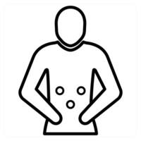 Rash icon concept in black line color vector