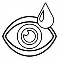 Optometry icon concept in black line color vector