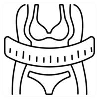 Diet Control icon concept in black line color vector