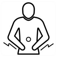 Diarrhea icon concept in black line color vector