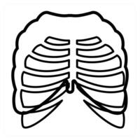 Radiology icon concept in black line color vector