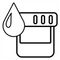 Dark Urine icon concept in black line color vector
