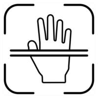 Biometric Scan icon concept in black line color vector