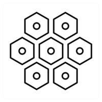 Cell icon concept in black line color vector