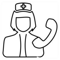 Medical Support icon concept in black line color vector