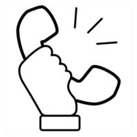Receiver icon concept in black line color vector