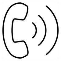Dialing icon concept in black line color vector