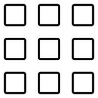 Square Grid icon concept in black line color vector
