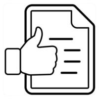 Agreement and contract icon concept in black line color vector