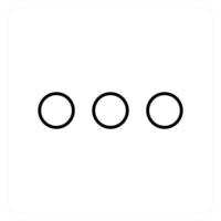 Dots icon concept in black line color vector