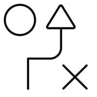 Strategy and business icon concept in black line color vector