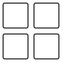Grid icon concept in black line color vector