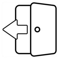 Exit Door icon concept in black line color vector