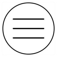 Mobile Menu icon concept in black line color vector