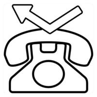 Contact icon concept in black line color vector