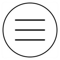Menu Bar icon in black line color vector